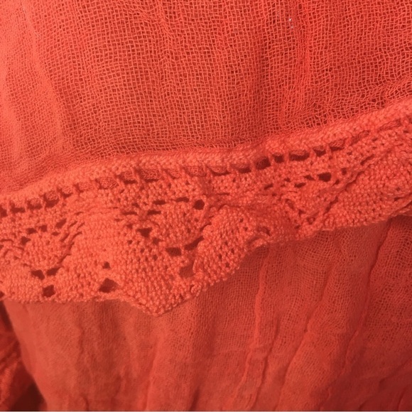 NEW Jen’s Pirate Booty x Free People One Shoulder Crop Top Orange Size Large - Picture 7 of 8